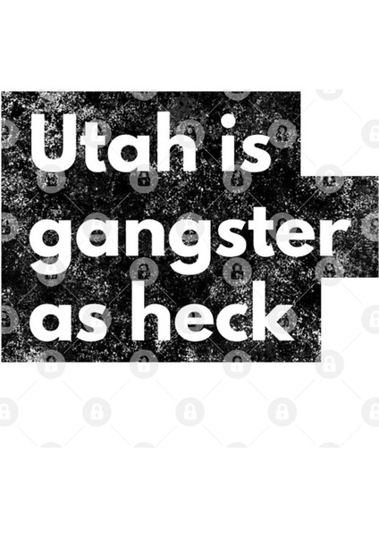 Utah Gangster As Heck Utah Funny Joke Salt Lake City Typography Kupa Bardak