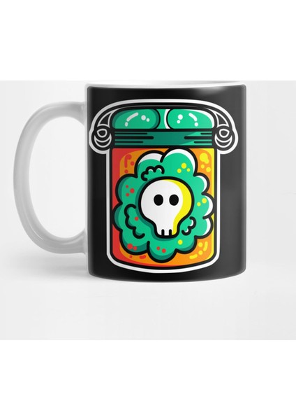 Kawaii Cute Skull In A Jar Kupa Bardak