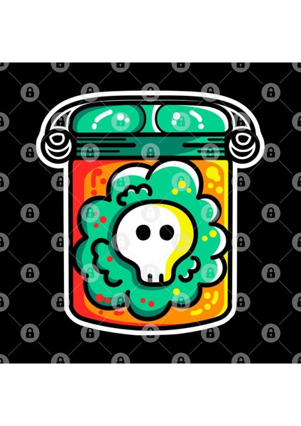 Kawaii Cute Skull In A Jar Kupa Bardak