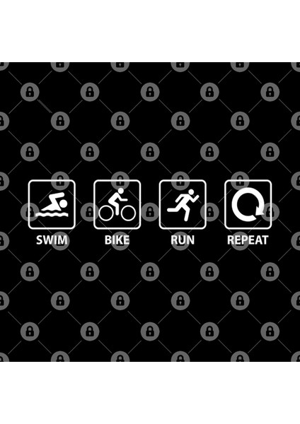 Swim Bike Run Repeat Triathlon Kupa Bardak
