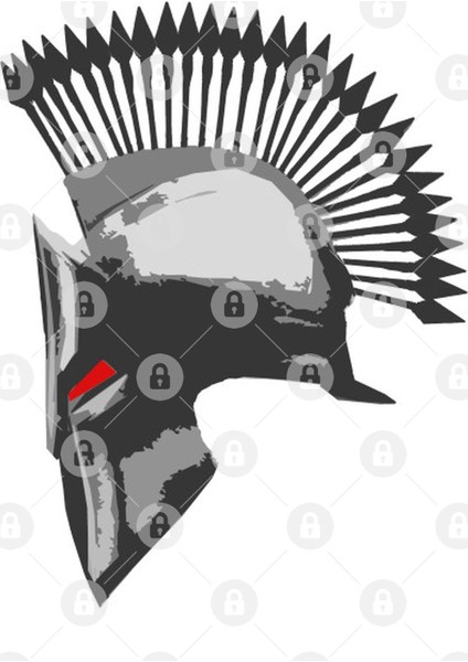Spartan Helmet With Arrows Crest Kupa Bardak
