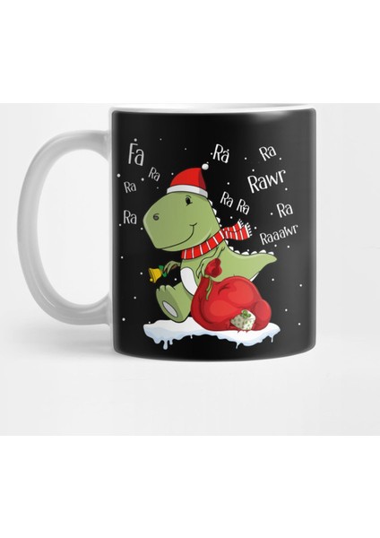 Fa Ra Ra Ra Rawr Tree Rex - Funny Xmas Gift Kupa Bardak