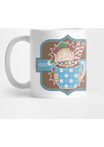 Christmas Cheer Holiday Cocoa Badge Kupa Bardak