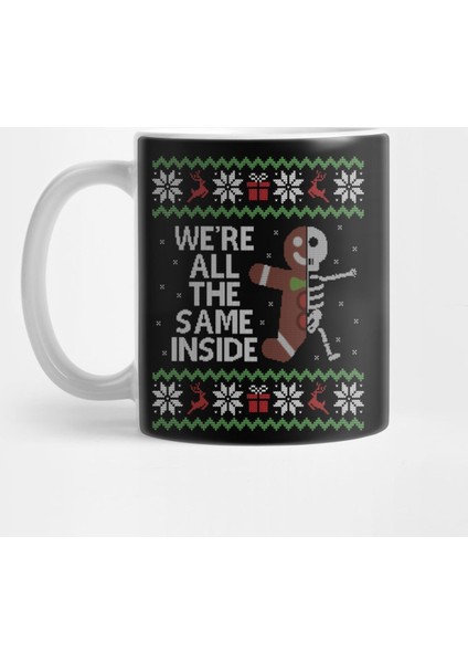 Ugly Christmas Sweater Gingerbread Skeleton Kupa Bardak