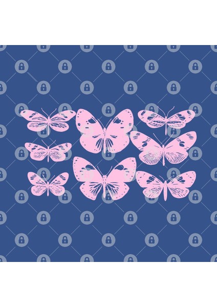 Pink Papillon Butterfly Kupa Bardak