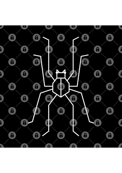 Trendy One Line Geometric Design Of Spider Kupa Bardak