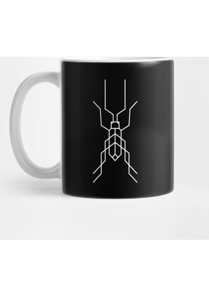Trendy One Line Geometric Design Of Cockroach Kupa Bardak