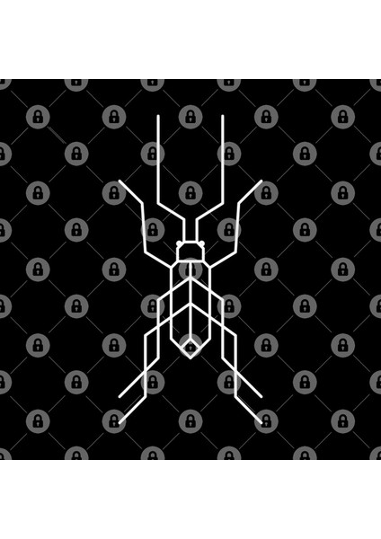 Trendy One Line Geometric Design Of Cockroach Kupa Bardak