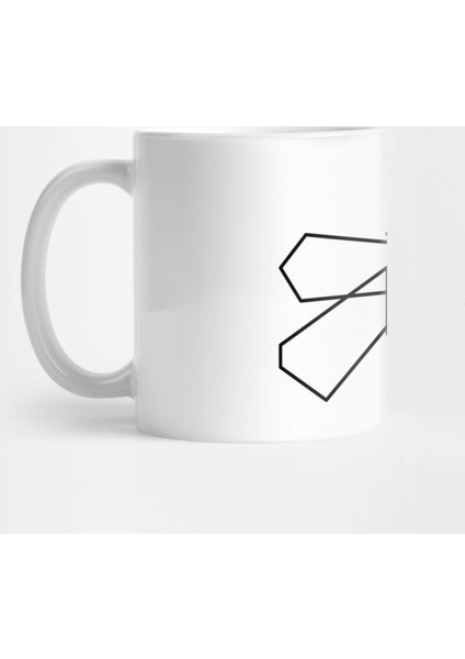 Trendy One Line Geometric Design Of İnsect Bee Kupa Bardak