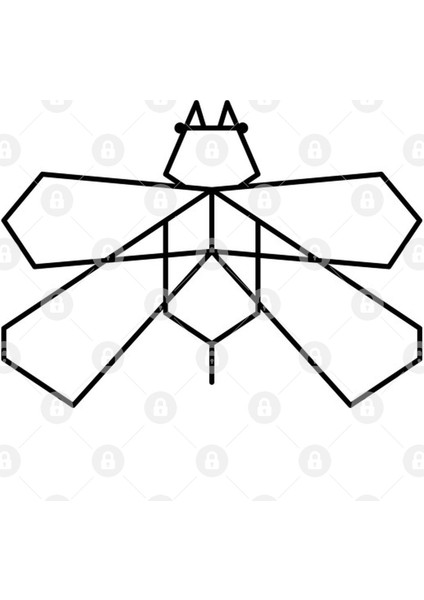 Trendy One Line Geometric Design Of İnsect Bee Kupa Bardak