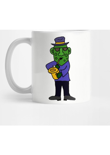 Funny Pickle Jazz Musician With Saxophone Kupa Bardak