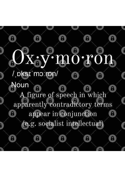 Oxymoron Funny Conservative Anti Sjw Anti Socialism Kupa Bardak