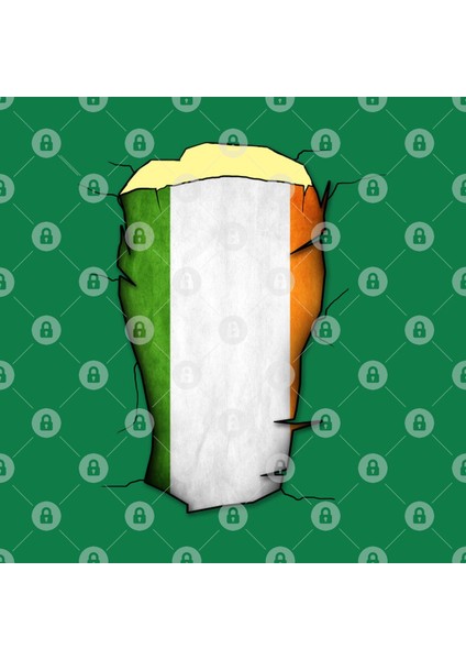 Irish Pint Glass Flag Kupa Bardak