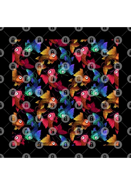 Drunken Koi Fish Comic Pattern Kupa Bardak
