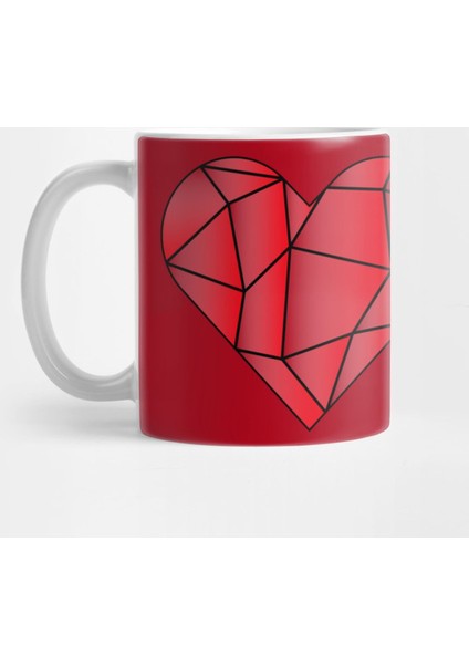 Mosaic Heart Kupa Bardak