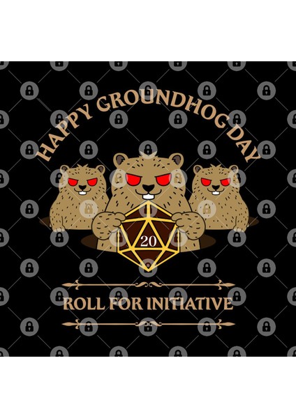 Happy Groundhog Day Roll For Initiative D20 Dice Dungeons Crawler Rpg And Dragons Slayer For Ga Kupa Bardak