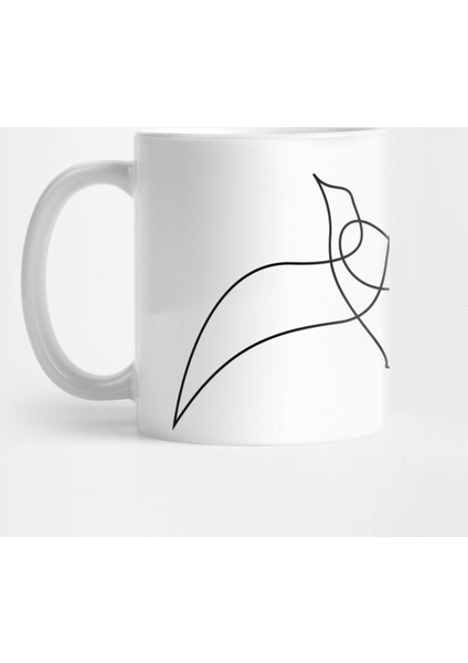 Ease - Single Line Bird Art Kupa Bardak