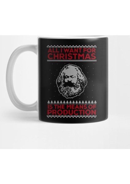 Karl Marx Ugly Christmas Sweater All I Want For Christmas Is The Menas Of Production Hilarious Kupa Bardak