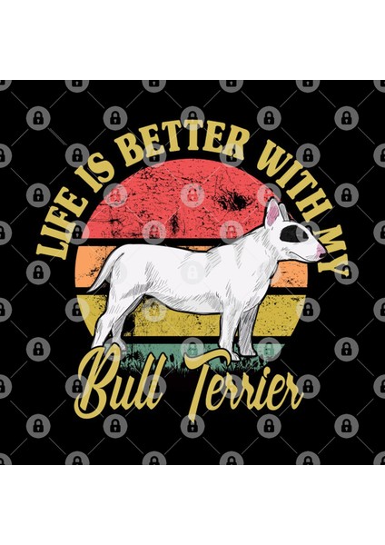 Bull Terrier Vintage Life Is Better With My Dog Kupa Bardak