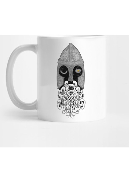 Odin One-Eye, The All-Father, Knotwork Design Kupa Bardak
