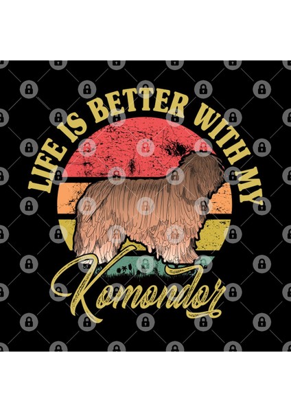 Komondor Dog Vintage Life Is Better With My Dog Kupa Bardak