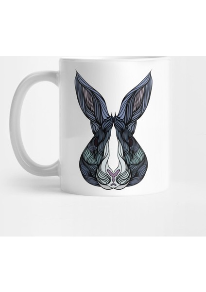 Rabbit Line Art. Kupa Bardak