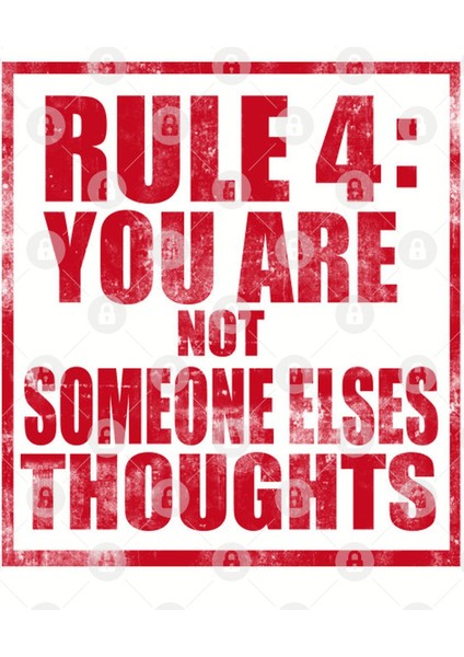 Rule #4: You Are Not Someone Else'S Thoughts Kupa Bardak