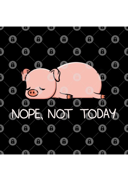 Nope Today Lazy Pig Piglet Bacon Gift Kupa Bardak