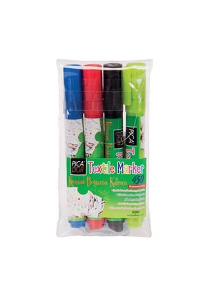 450 Tekstil Marker 4'lü