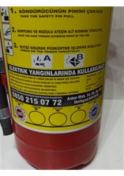 6 kg Köpüklü Yangın Söndürme Tüpü