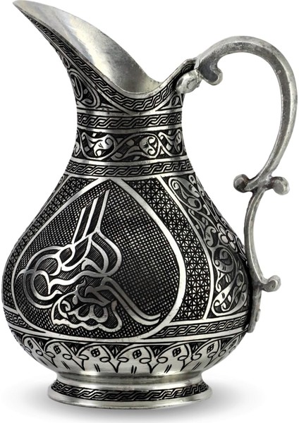 Sultan Tuğralı Keski Osmanlı Bakır Sürahi 2 lt