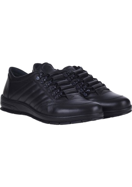 M197 Siyah Deri Erkek Sneakers Spor Ayakkabı