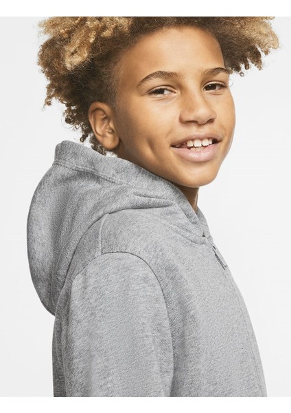 BV3699-091 B Nsw Hoodie Fz Club Erkek Çoçuk Kapüşonlu Üst Sweatshirt fırsatları