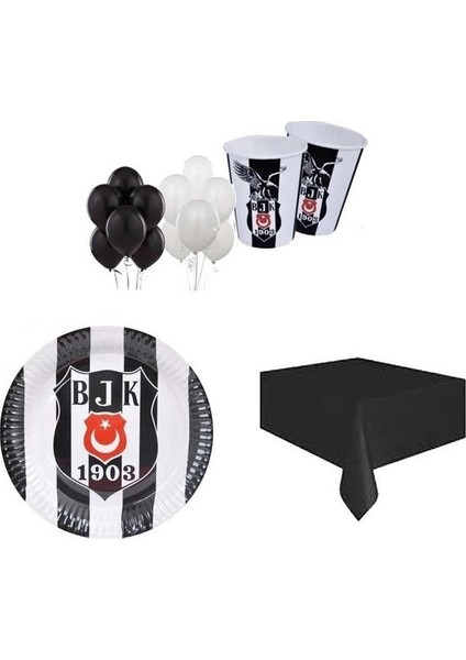 Morbeyazhome Beşiktaş Temalı Doğum Günü Parti Süsleri Seti 8 Kişilik