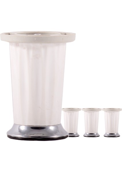 10 cm A2 Plastik Beyaz Mobilya Baza Sehpa Ayağı (4'lü)
