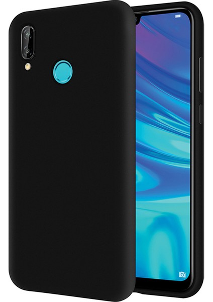 Huawei Y7 2019 Içi Kadife Soft Logosuz Lansman Silikon Kılıf - Siyah