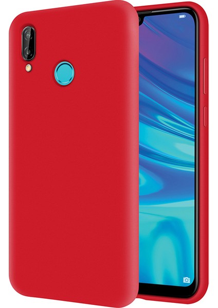 Huawei Y7 2019 Içi Kadife Soft Logosuz Lansman Silikon Kılıf - Kırmızı