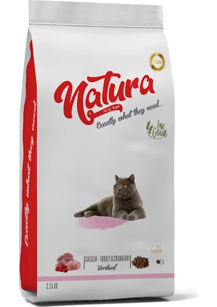 Kısırlaştırılmış Tavuk Hindi Üzümlü Kedi Maması 2.25 kg