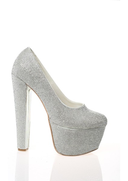 Sedef Full Taş Yüksek Topuk Kadın Abiye Ayakkabı 6001CNR fiyatları