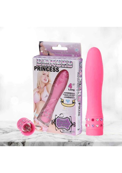 Güçlü Titreşimli Mini Vibratör Pırlanta Pembe Dildo