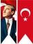 Atatürk ve Türk Bayrağı Kırlangıç Ikili Set 50 x 200 cm 1