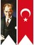 Atatürk ve Türk Bayrağı Kırlangıç Ikili Set 50 x 200 cm 1