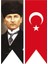 Atatürk ve Türk Bayrağı Kırlangıç Ikili Set 50 x 200 cm 1