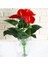Islak Antoryum Kırmızı Yapay Çiçek Etli 1.kalite 3 Kafalı Anthurium 3