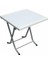 Portatif Katlanır Çok Amaçlı 60 x 60 Masa Beyaz 1