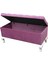Kapitoneli Sandıklı Elena Bench Puf (beyaz-pembe (3010)) 2