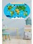 Eğitici Renkli Dünya Haritası Duvar Stickeri 1