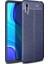Xiaomi Redmi 9a Kılıf Niss Silikon Deri Görünümlü + Nano Glass Lacivert 1