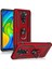 Xiaomi Redmi Note 9 Kılıf Tank Koruma Vega Standlı Yüzüklü Mıknatıslı Gümüş 3