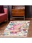 Patchwork Gül Desenli Dijital Baskı Yıkanabilir Kaymaz Taban Eskitme Salon Halı 1
